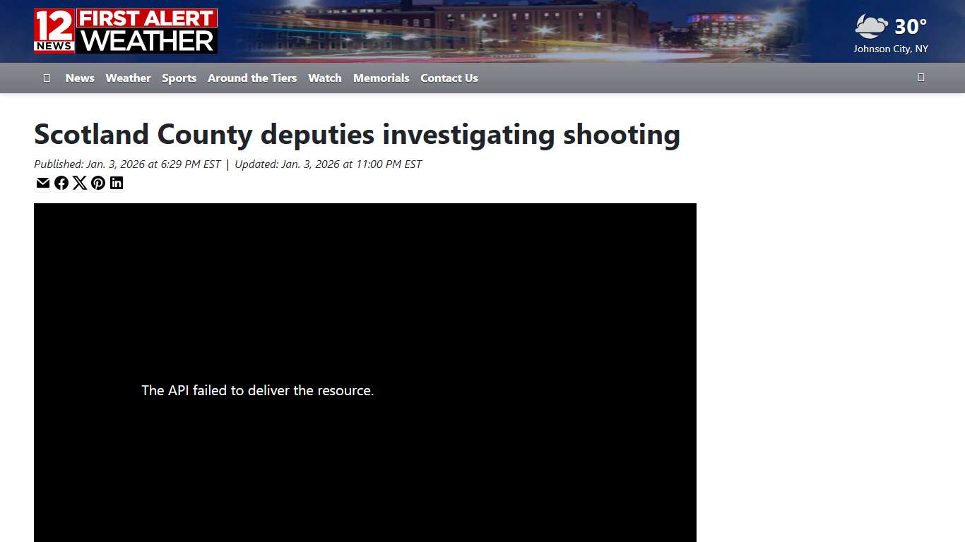 Scotland County deputies investigating shooting