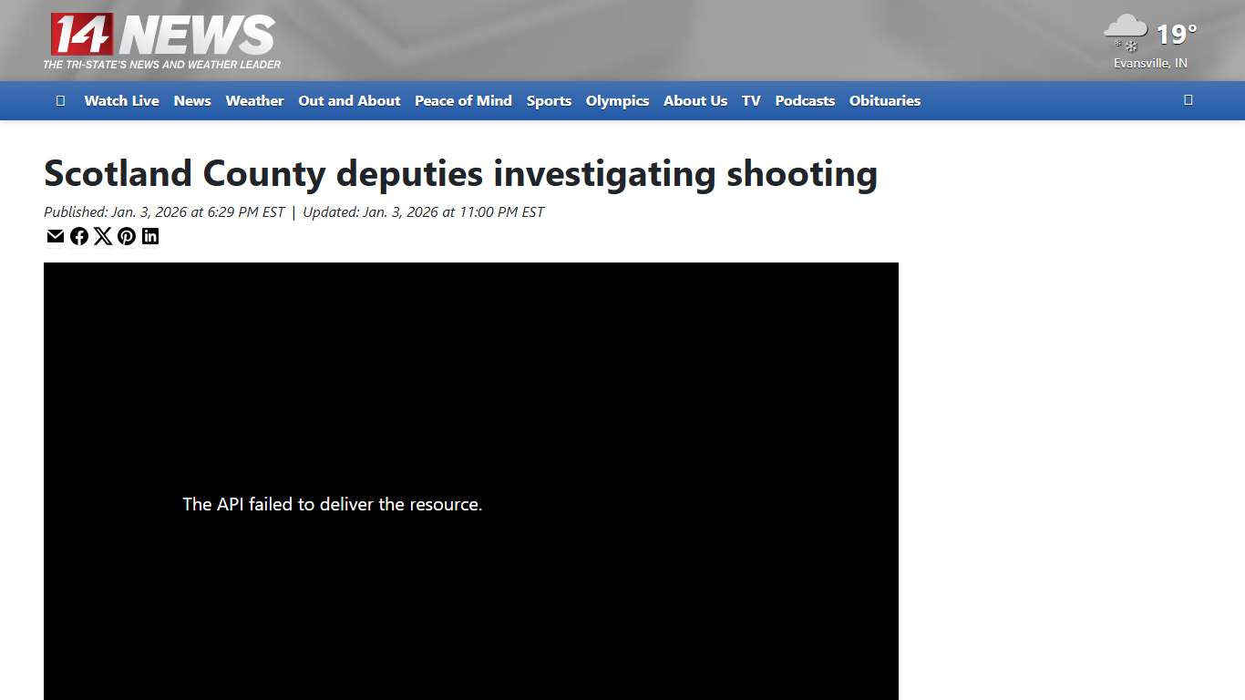 Scotland County deputies investigating shooting